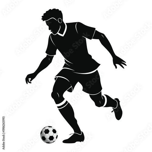Football Player Strike Motion Graphic Illustration