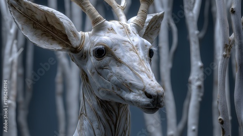 World Earth Day Apollo's Black Laurel Wreath Illustration, Hyperrealistic Apollo Wreath, Soot & Scorched Leaves, Lyre & Oil Use