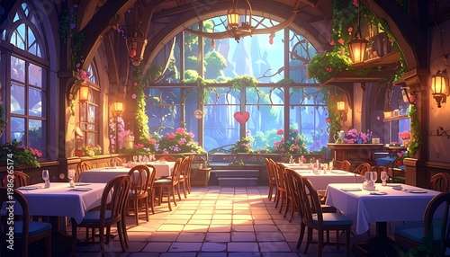 Enchanted restaurant interior