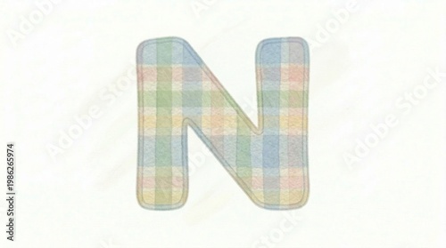 Watercolor illustration of the letter 