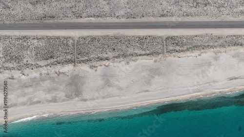 Ocean Road with nice beach in Spain (Cabo de Gata, Andalusia) 