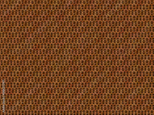 Interlocking Chain Mail Ring Pattern Metallic Background