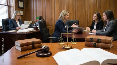 Professional Legal Consultation In A Modern Law Office Setting