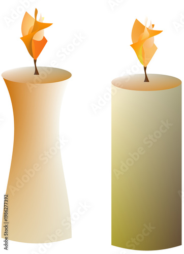 graphic candles made from vector