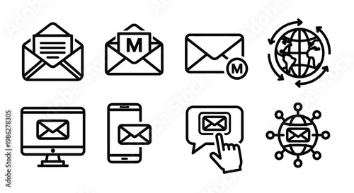 Mechanical engineering symbols and blueprints with icons Vector