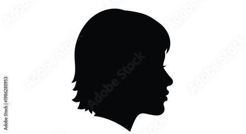 Silhouette of a person s head and shoulders in profile view
