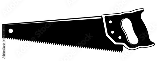 Hand saw tool illustration isolated on a simple white background