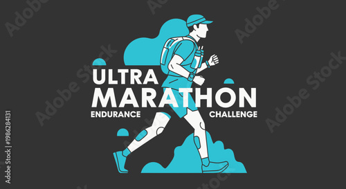 Ultra Marathon Endurance Challenge: Athlete Runs Through Obstacles With Determination and Strength