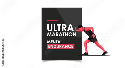 Ultra Marathon Runner Leaning Against a Panel Demonstrating Mental Endurance Strength