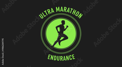 Ultra Marathon Runner Silhouette Extreme Endurance Sport Graphic