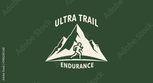 Ultra Trail Running Mountain Adventure Endurance Graphic Design