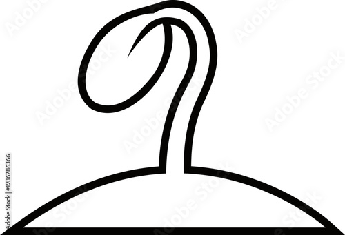 Seed germination process icon showing plant growth. Small sapling life cycle symbol isolated on transparent background. Nature development and agriculture sequence vector design.