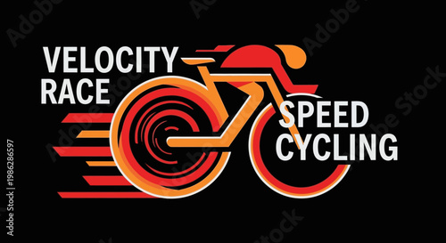 Velocity Race Speed Cycling Graphic Design And Illustration