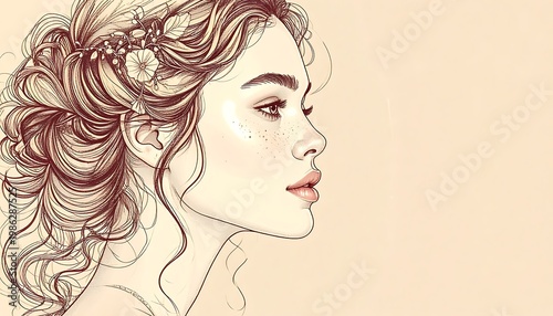 Elegant profile artwork