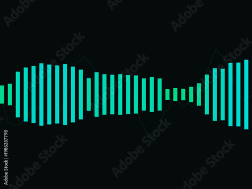 Music Frequency Sound Wave Audio Bar Design Backdrop