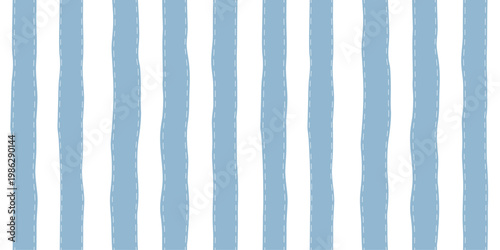 Seamless pattern with vertical blue stripes. Minimal textile design perfect for fabric, wrapping, wallpaper and backgrounds.
