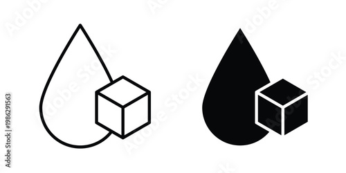 Blood sugar icon symbol collection, Stroke and flat icons