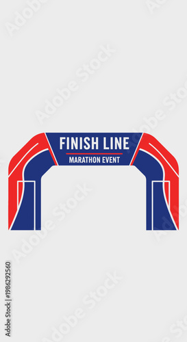 Vibrant Finish Line Archway For Marathon Event: A Symbolic Gateway to Achievement and Triumph