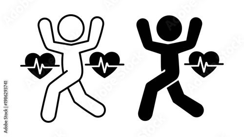 A person exercising with a heart monitor, signifying a healthy cardiovascular workout and fitness.