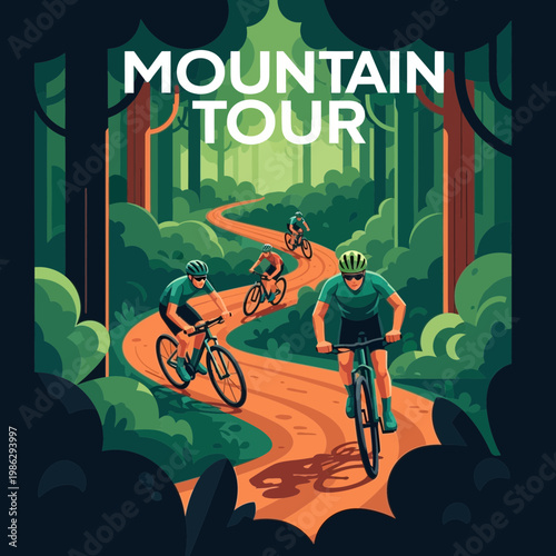 Vibrant Mountain Tour Scenic Adventure Cycling Exploration