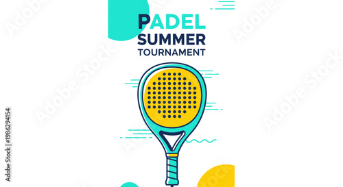 Vibrant Padel Summer Tournament Poster Design
