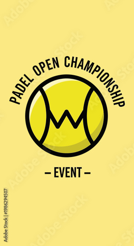 Vibrant Padel Open Championship Design: A Dynamic Visual For Event Promotion and Branding
