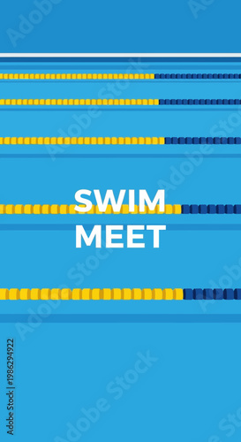 Vibrant Swimming Pool Lanes For Competitive Aquatic Events