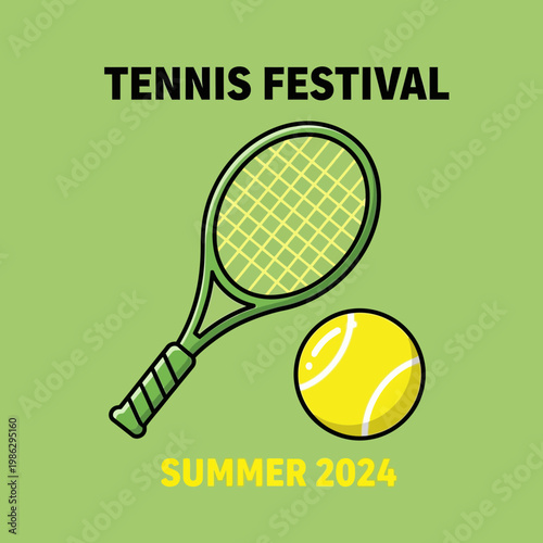 Vibrant Tennis Festival Advertising Summer 2024 Event