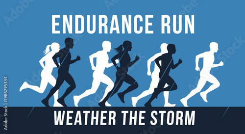 Victory In The Endurance Run Marathon Race Against Adversity