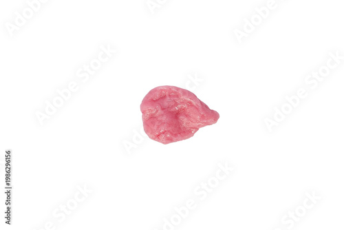 Chewed Pink Bubble Gum Isolated on Transparent Background, Sticky Chewing Gum Texture Close-Up PNG