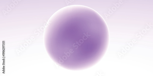 Vector purple empty round smooth sphere with shadow