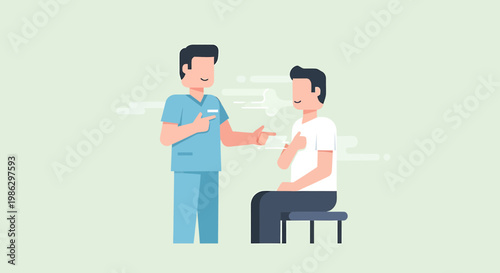 Doctor consulting patient about health condition, medical examination, healthcare concept