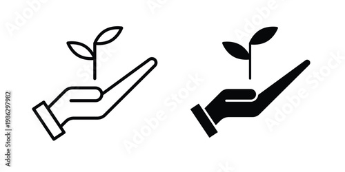 ECO friendly icon symbol collection, Stroke and flat icons