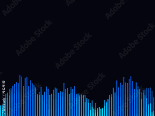 Audio Waveform Equalizer Bar Music Frequency Design