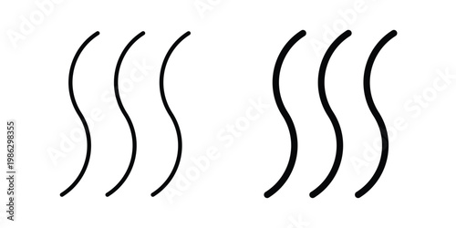 Evaporation icon symbol collection, Stroke and flat icons