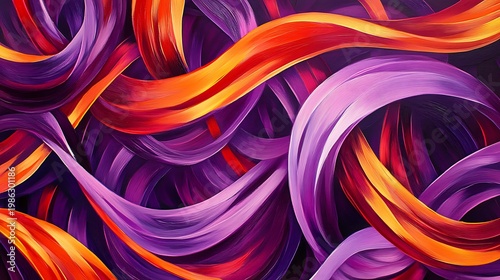 Futuristic neon abstract wave background with glowing pink blue light lines, vibrant digital energy flow, technology wallpaper for music gaming banner design