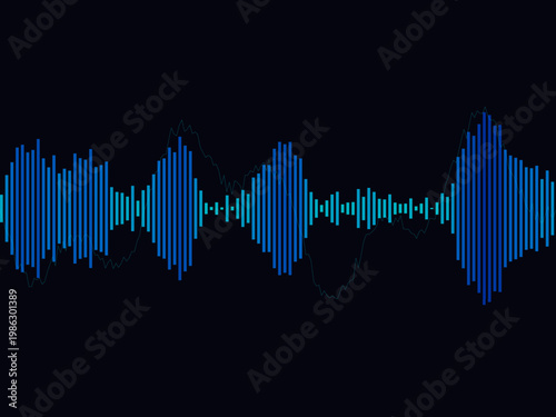 Audio Waveform Equalizer Bar Music Frequency Design
