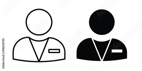 Manager icon symbol collection, Stroke and flat icons