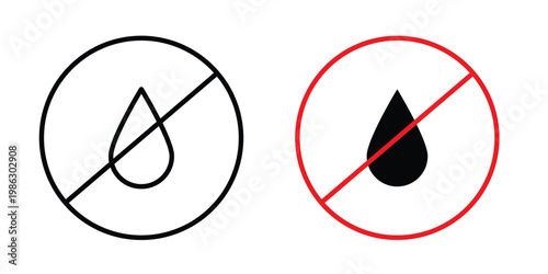 Oil free icon symbol collection, Stroke and flat icons