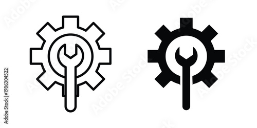 Repair icon symbol collection, Stroke and flat icons