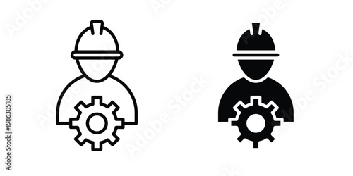 Service icon symbol collection, Stroke and flat icons