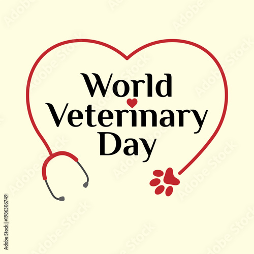 World Veterinary Day Celebration. illustration banner design.