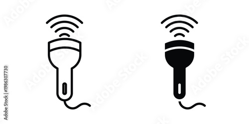 Ultrasound icon symbol collection, Stroke and flat icons