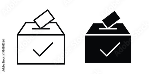 Vote icon symbol collection, Stroke and flat icons