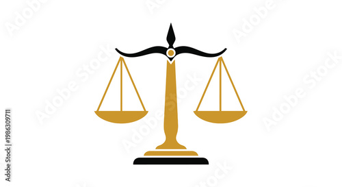 Golden scales of justice a symbol representing law and fairness