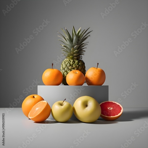 Assorted Fresh Fruits with Pineapple and Oranges