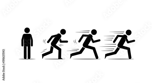 A Conceptual Visual Depicting Process, Competition And The Pursuit Of Acceleration, Speed