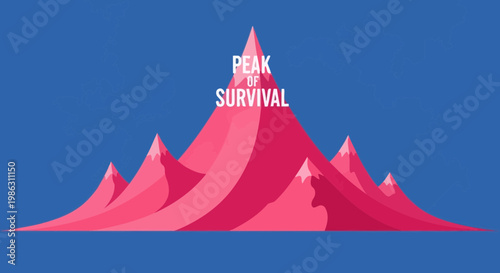 A Conceptual Visual Depicting the Mountainous Peak Of Survival