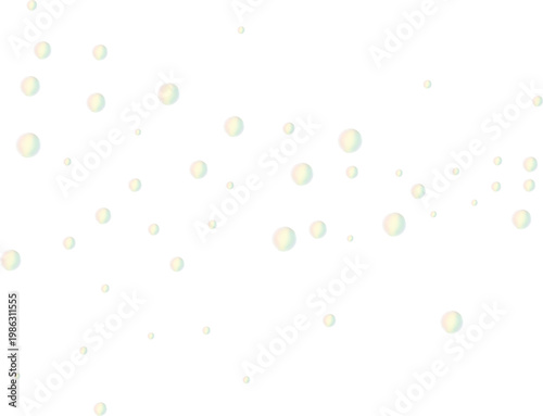 Floating iridescent soap bubbles isolated on a checkered background. Transparent water spheres