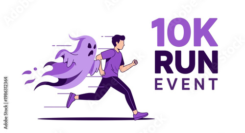 A Spooky Run: A Man Is Chased By A Ghost During A Ten Kilometer Race